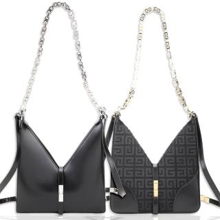【GIVENCHY 紀梵希】CUT OUT 字母鍊帶肩背/斜背包(2款可選)