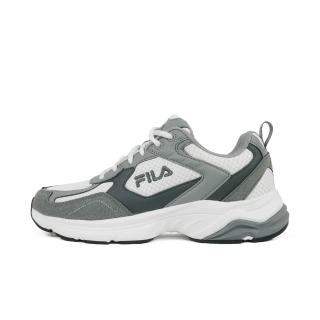 【FILA】男 休閒鞋 復古 麂皮 流行 拼接 緩衝 白灰(1-J916Z-404)