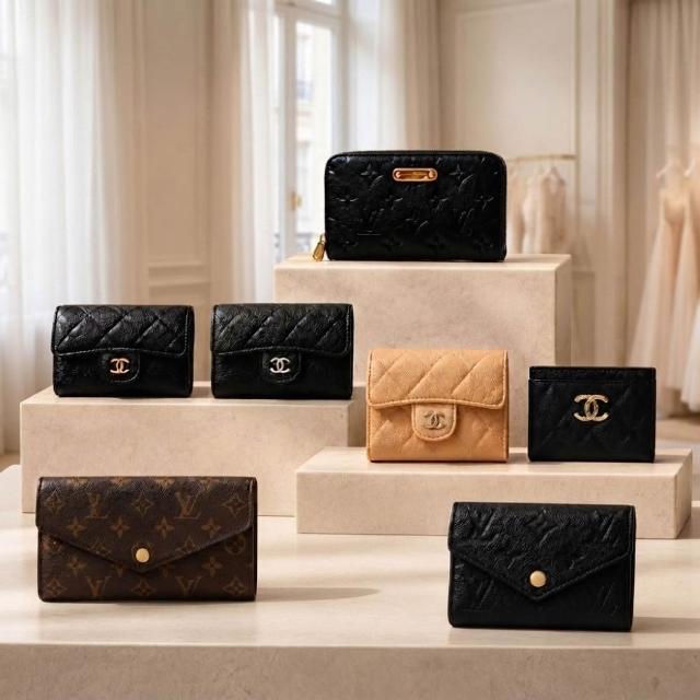 【CHANEL 香奈兒】xLouis Vuitton 路易威登經典拉鍊扣式零錢包/短夾(款式任選)