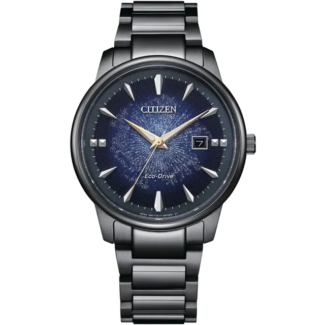 【CITIZEN 星辰】代言人廣告款 光動能銀河宙光限定款對錶-39.2+29.2mm 情人節 送禮(BM7595-89M/EW2595-81M)