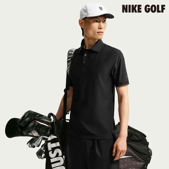 【NIKE GOLF】Nike 量身打造的特殊機能 男款 Dri-FIT 高爾夫球衫 黑色(IB0206-010)