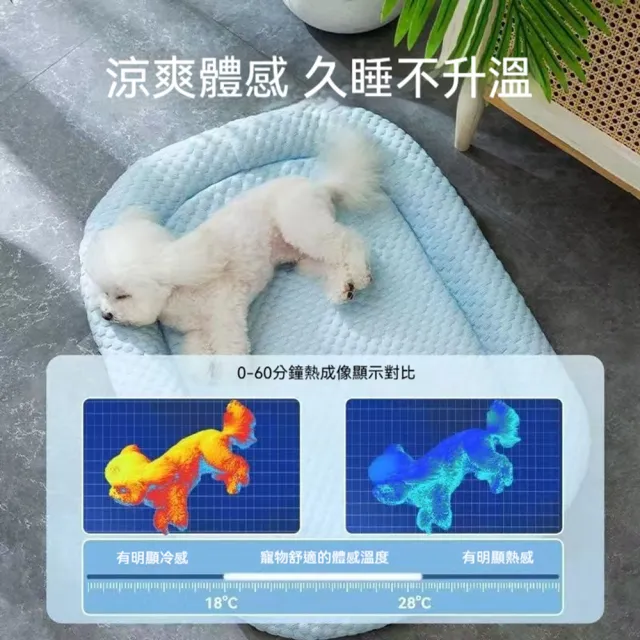 【Quality 聚家】貓窩 寵物冰墊 狗狗墊子 60*45cm 建議10kg內 寵物趴趴墊 狗窩軟墊 四季通用