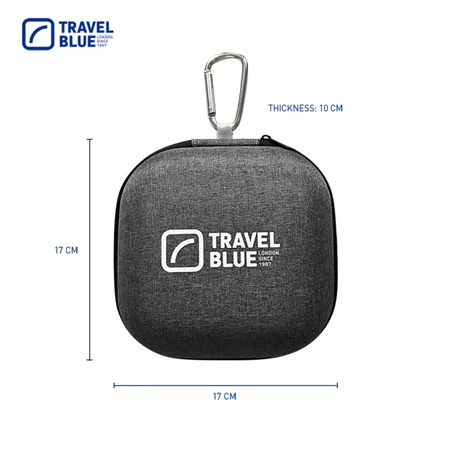【Travel Blue 藍旅】涼感頸枕收納套組 (暑假頸枕/涼感飛機枕/夏天必備/涼感網布/全球保固36個月)