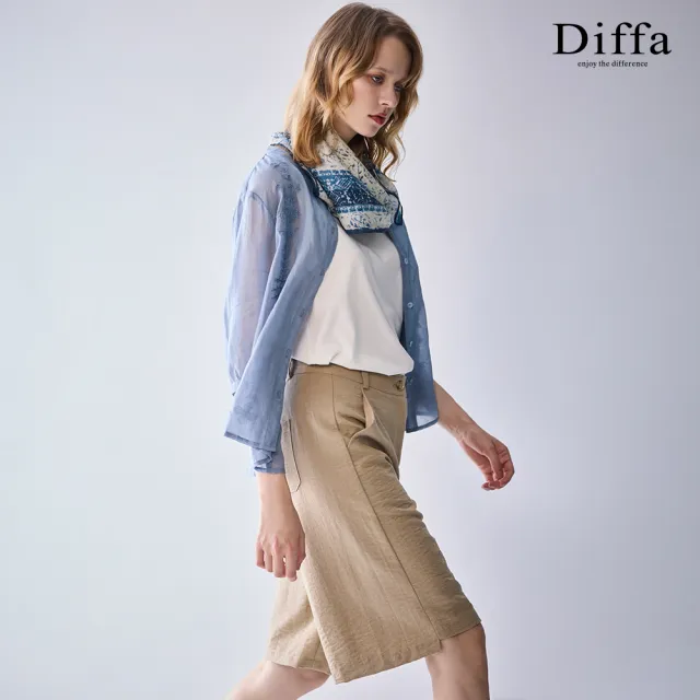 【Diffa】後腰鬆緊造型短褲-女