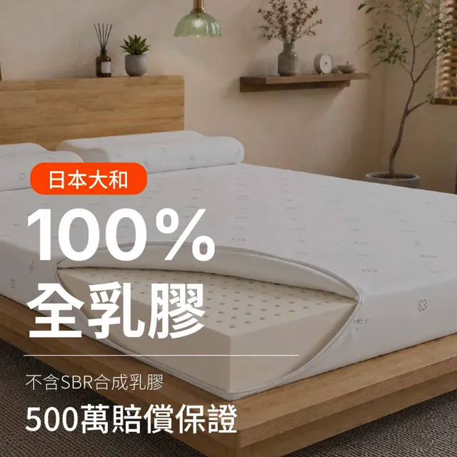 【森好眠】單人7.5cm大和抗菌乳膠床墊3x6.2尺經典款(薄床墊學生宿舍可摺疊折疊Sonmil森好眠)