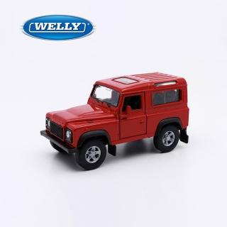 【WELLY】4.75吋 路虎 Land Rover Defender 經典越野車模型 42392CW(紅色)