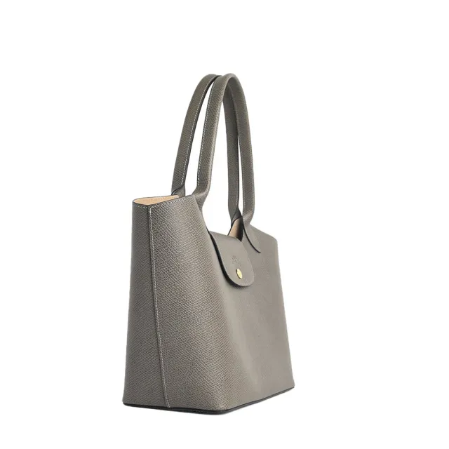 【LONGCHAMP】Epure 灰色 牛皮 托特包 手提包 肩背包