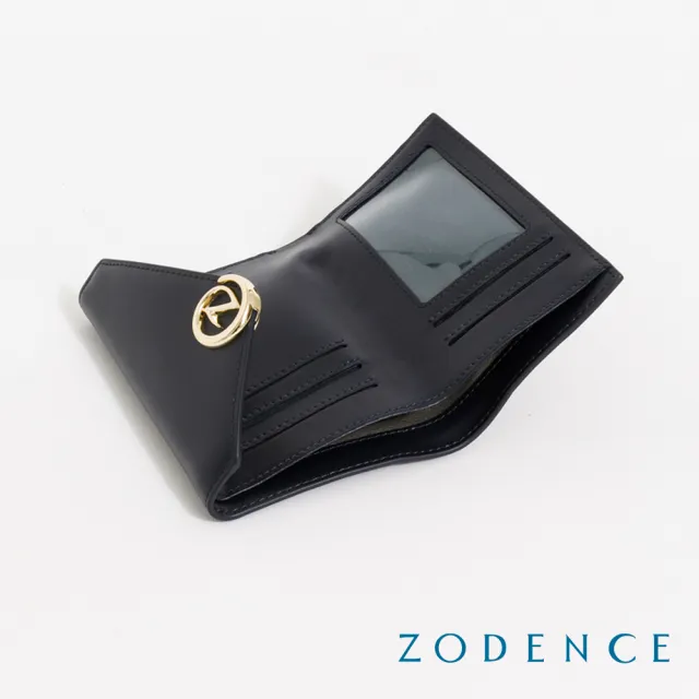 【ZODENCE 佐登司】FOLIA雙面牛皮不對稱中夾-多色 (皮夾/女夾)