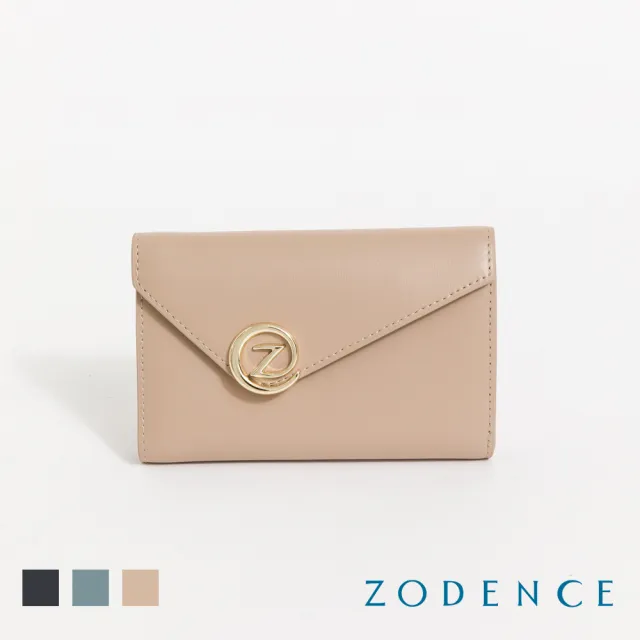【ZODENCE 佐登司】FOLIA雙面牛皮不對稱中夾-多色 (皮夾/女夾)
