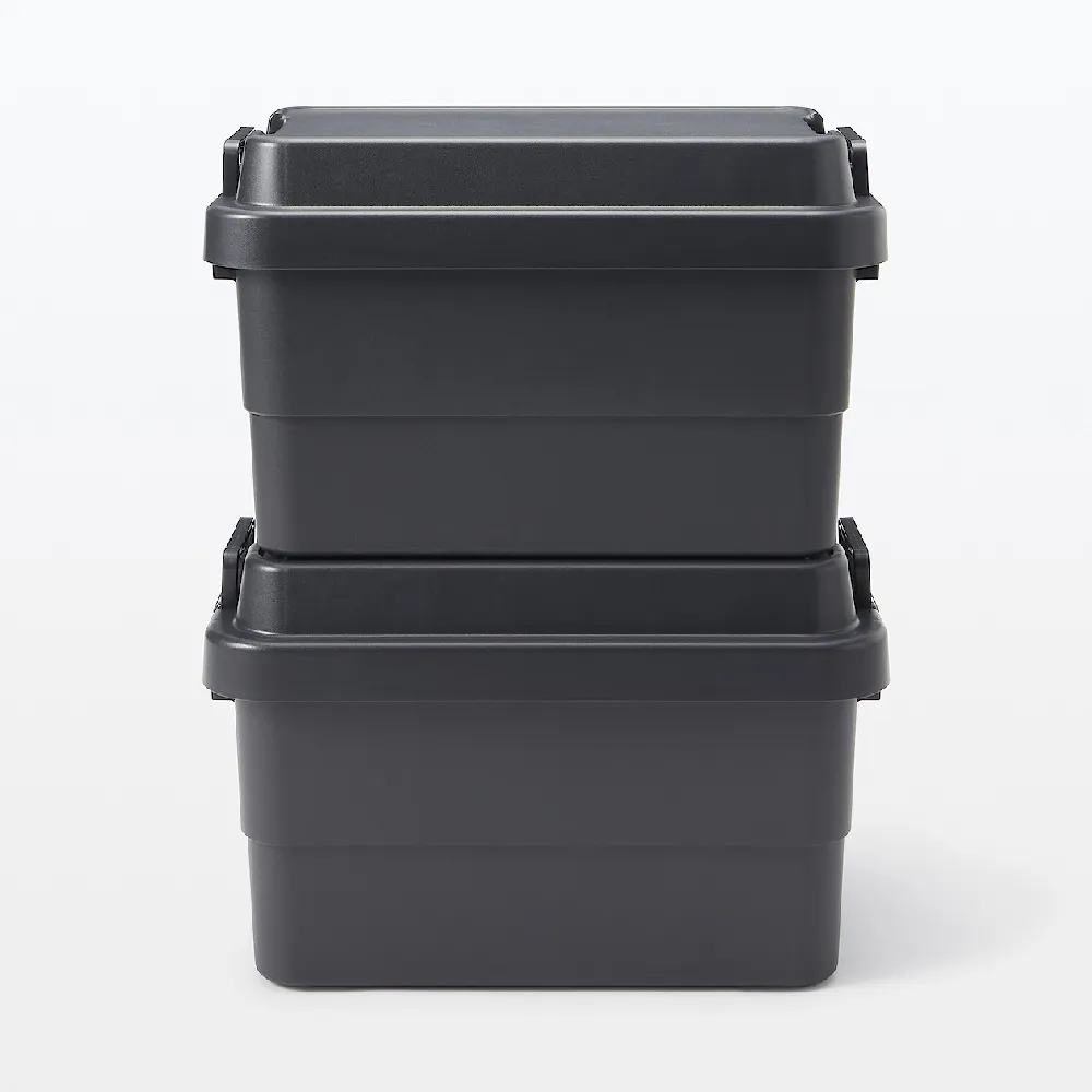 【MUJI 無印良品】耐壓收納箱/大 約50L(2入組)
