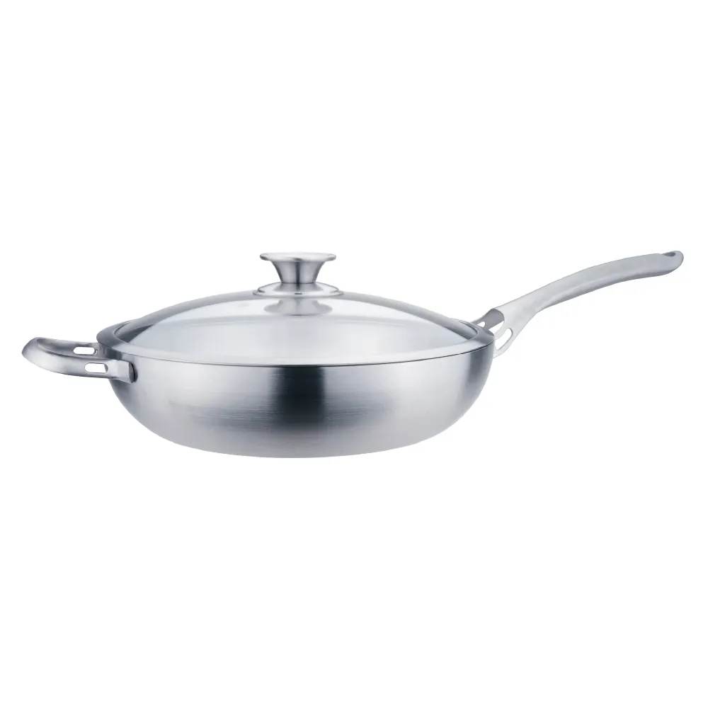 【CHEF 掌廚】316不鏽鋼 七層複合金平底鍋30cm(IH爐電磁爐可用鍋)