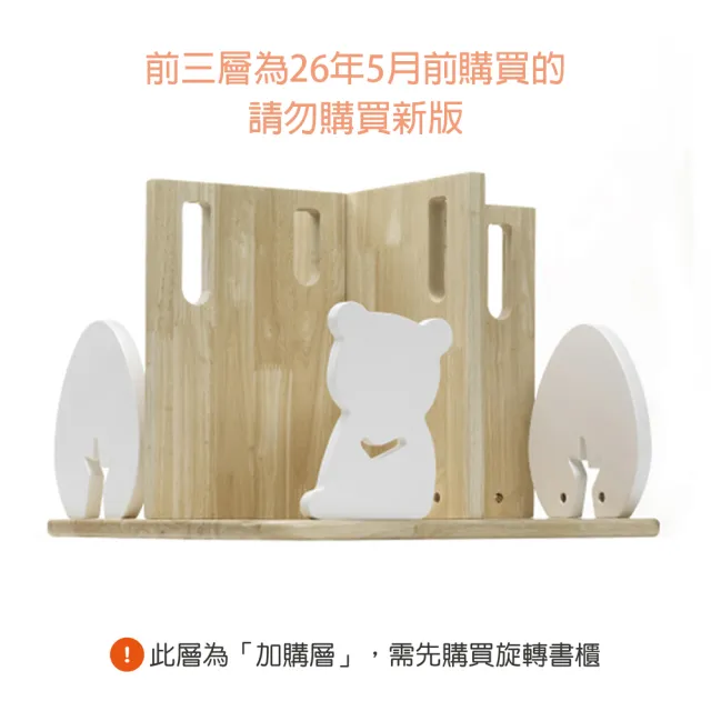 【愛兒館】閱讀森林旋轉書櫃-第四層台灣黑熊(26年9月新版 水性漆)(兒童書櫃 兒童收納 收納櫃)11月預購