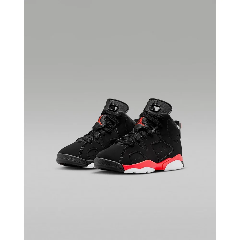 【NIKE 耐吉】運動鞋 籃球鞋 中大童鞋 JORDAN 6 RETRO PS 喬丹 緩震 抓地力 高筒 黑 (IQ1277001)