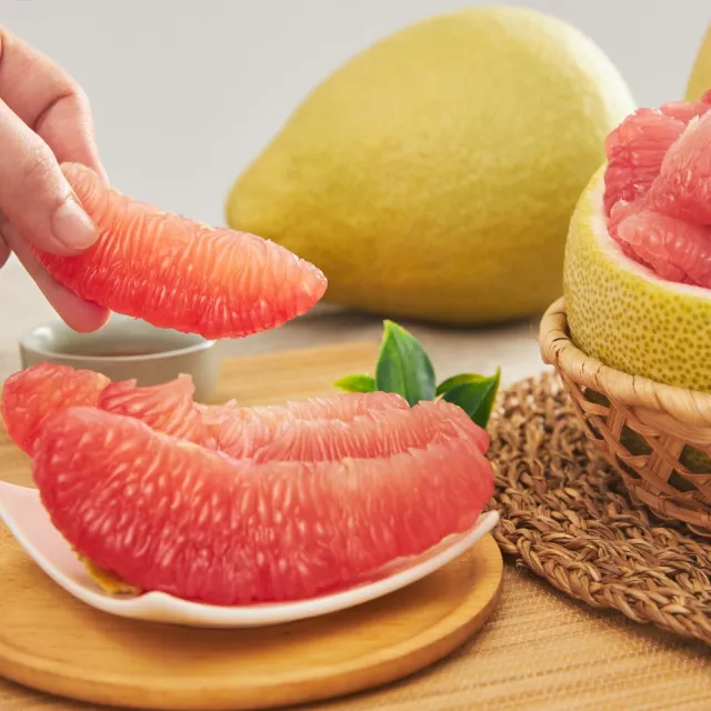 【黑貓嚴選】《台南李文粒果園》麻豆紅柚6kg(5-8入/箱 60年老欉 產地直送 中秋 柚子 禮盒)