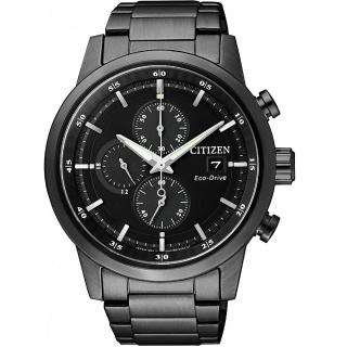 【CITIZEN 星辰】GENTS光動能簡約時尚三眼計時腕錶-原廠公司貨 (黑色/藍色)父親節 禮物 推薦