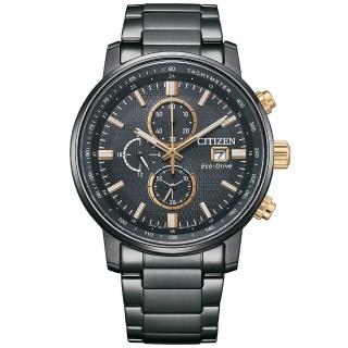 【CITIZEN 星辰】亞洲限定 光動能計時手錶 43MM-黑 (CA0846-81E)父親節 禮物 推薦
