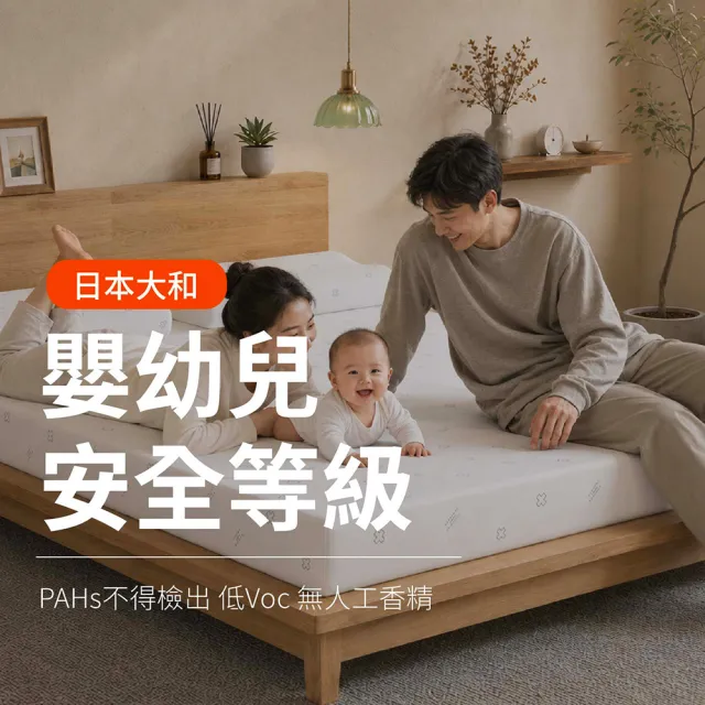 【森好眠】雙人7.5cm大和抗菌乳膠床墊5x6.2尺經典款(薄床墊可摺疊折疊Sonmil森好眠)