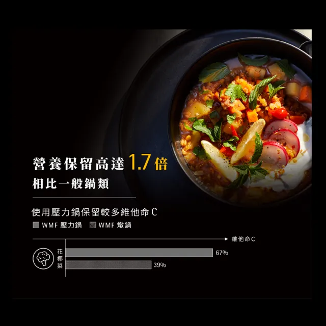 【WMF】法國製 Perfect Premium V2 壓力鍋 22cm 4.5L IH爐/電磁爐適用 7道安全機制