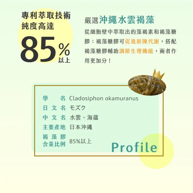 即期品【歐瑪茉莉】纖萃膠代謝膠囊x1盒(共30粒、沖繩褐藻醣膠+膳食纖維-順暢窈窕)