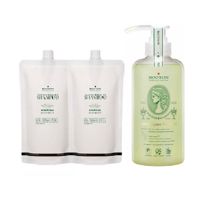 【ROOTON】官方直營 甦活植萃洗髮超值組-洗髮精500ml+洗髮精補充包500mlx2入