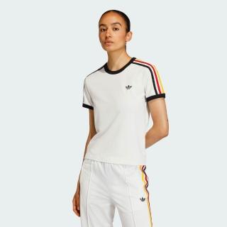 【adidas 愛迪達】短袖上衣 女 修身 三葉草 3S TEE SLIM OR 白 KE9381