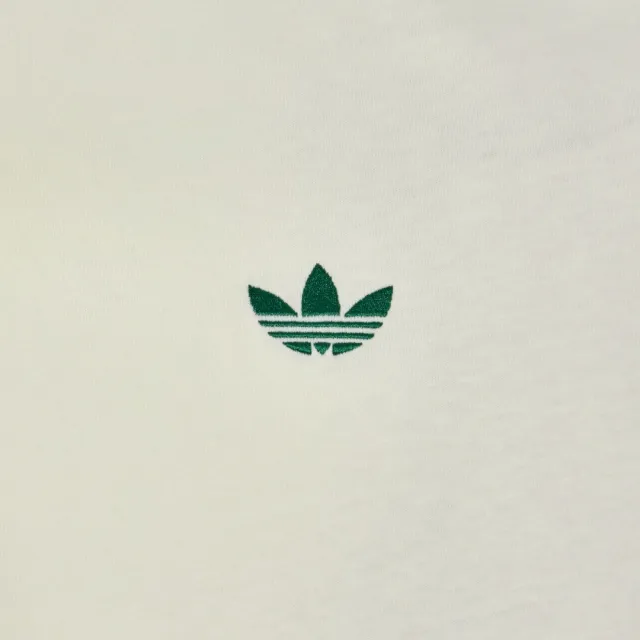 【adidas 愛迪達】短袖上衣 男 三葉草 亞規 TEE SS 白綠 KW5690