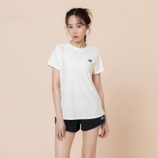 【NEW BALANCE】NB短袖上衣 女 美規 米白 WT6280DTAGA