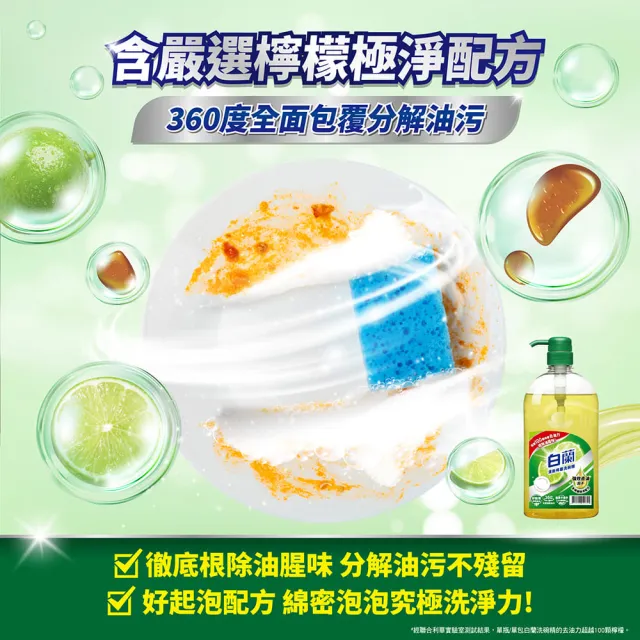 【白蘭】特談組動力配方洗碗精 2.8kg 4入組 箱購(共11.2kg 活力鮮柚/清新檸檬 去油去污)
