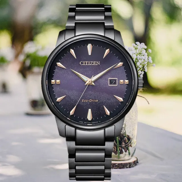 【CITIZEN 星辰】Hebe配戴款 紫夜星河光 光動能 對錶 男錶 手錶 石英錶 雙11 送禮 推薦 禮物 BM7595-89X