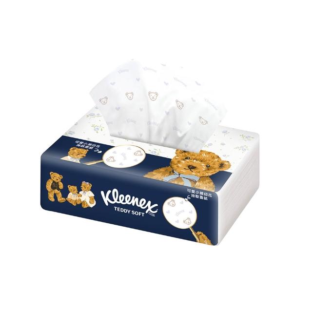 【Kleenex 舒潔】Teddy Soft小熊印花抽取面紙 100抽x4包