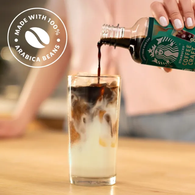 【STARBUCKS 星巴克】COFFEE CRAFT咖啡濃縮液260ML4瓶 (無糖/經典焦糖)
