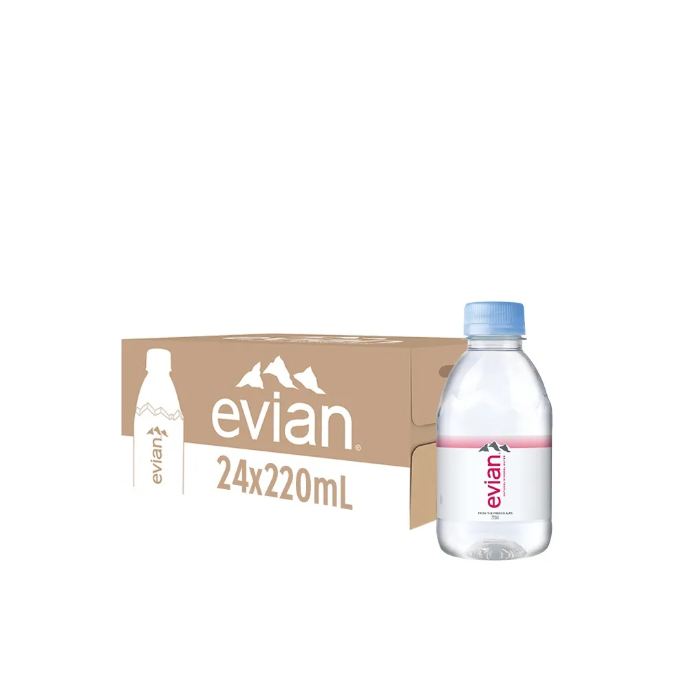 【Evian 依雲】官方直營 日本版 天然礦泉水220mlx24入/箱(寶特瓶)