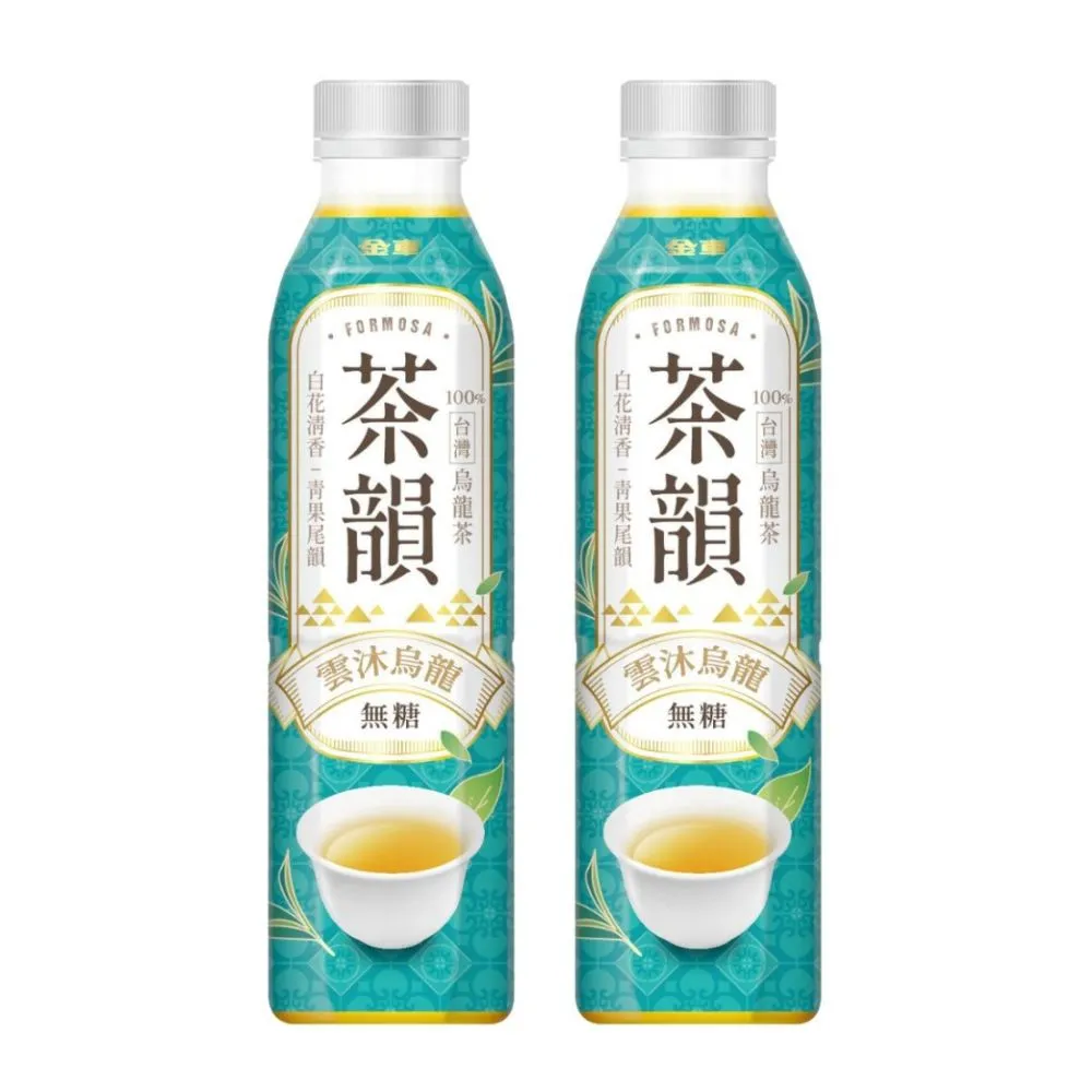 【金車/伯朗】金車茶韻-雲沐烏龍無糖580mlx24罐/箱x2箱(共48入)(TQF微笑標章)