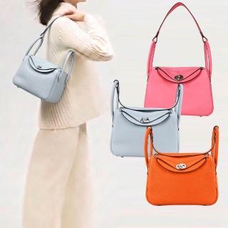【Hermes 愛馬仕】Lindy 26cm T/C 牛皮轉釦兩用包(多色選)