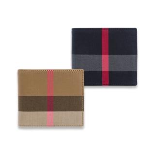 【BURBERRY 巴寶莉】經典格紋8卡男短夾(多色任選)