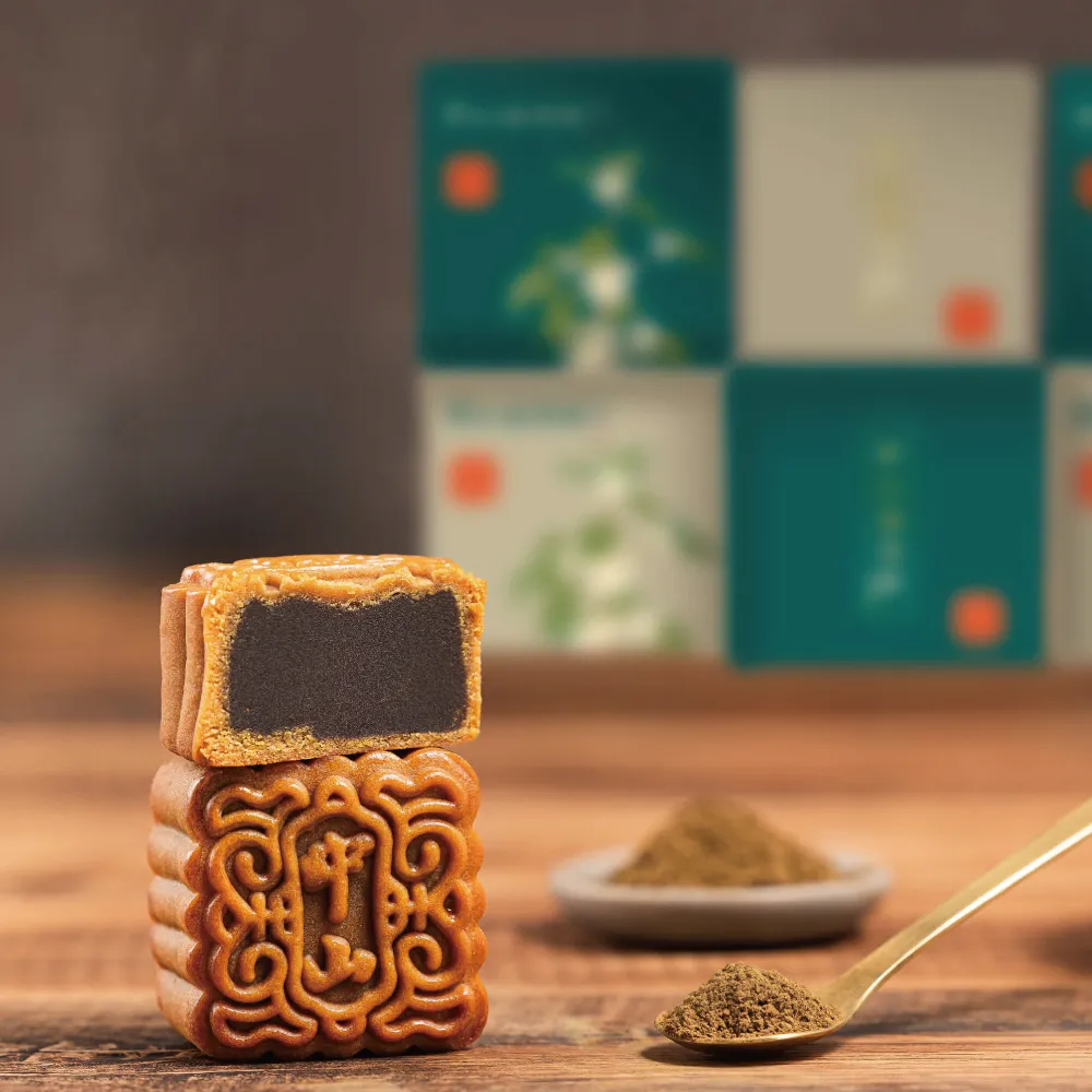 【中山招待所】星月典藏廣式月餅禮盒x4(6顆/盒)蛋素(清香柑橘/炭香桂圓/靜岡焙茶)中秋伴手禮 年節禮盒
