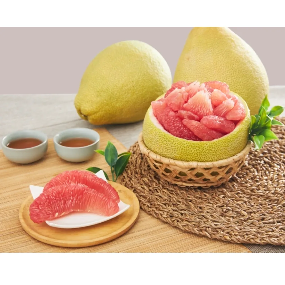 【黑貓嚴選】《李文粒果園》麻豆紅柚3kg(2-4入/箱 60年老欉 產地直送 中秋 柚子 禮盒)