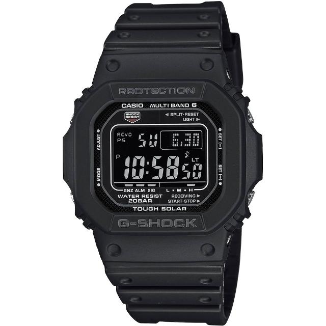 【CASIO 卡西歐】G-SHOCK 太陽能電波校時電子錶 情人節 送禮(GW-5000U-1)