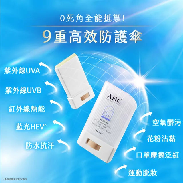 【AHC】9重全護爆水舒緩防曬組(防曬棒22g+防曬乳40ml)