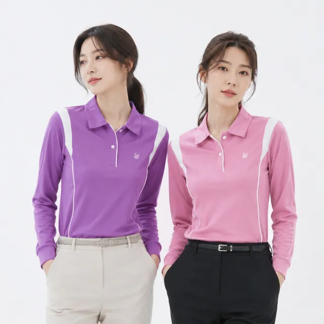 【遊遍天下】MIT台灣製女款抗UV吸濕排汗長袖POLO衫多色(M-5L 大尺碼)