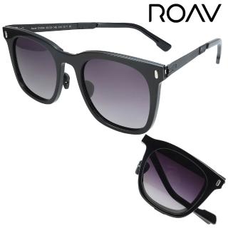 【ROAV】美國洛杉磯品牌 Milkyway 輕量薄鋼折疊偏光太陽眼鏡 OS004 黑框漸層偏光鏡片13.11.41 公司貨