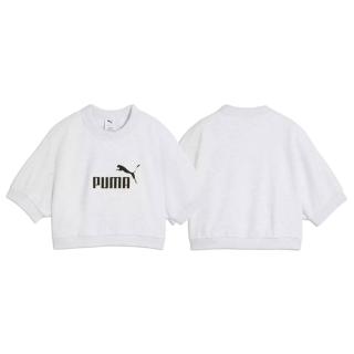【PUMA】W 短版寬鬆短T 灰色 Rose著用款 樸彩英 落肩 大LOGO 636645-05