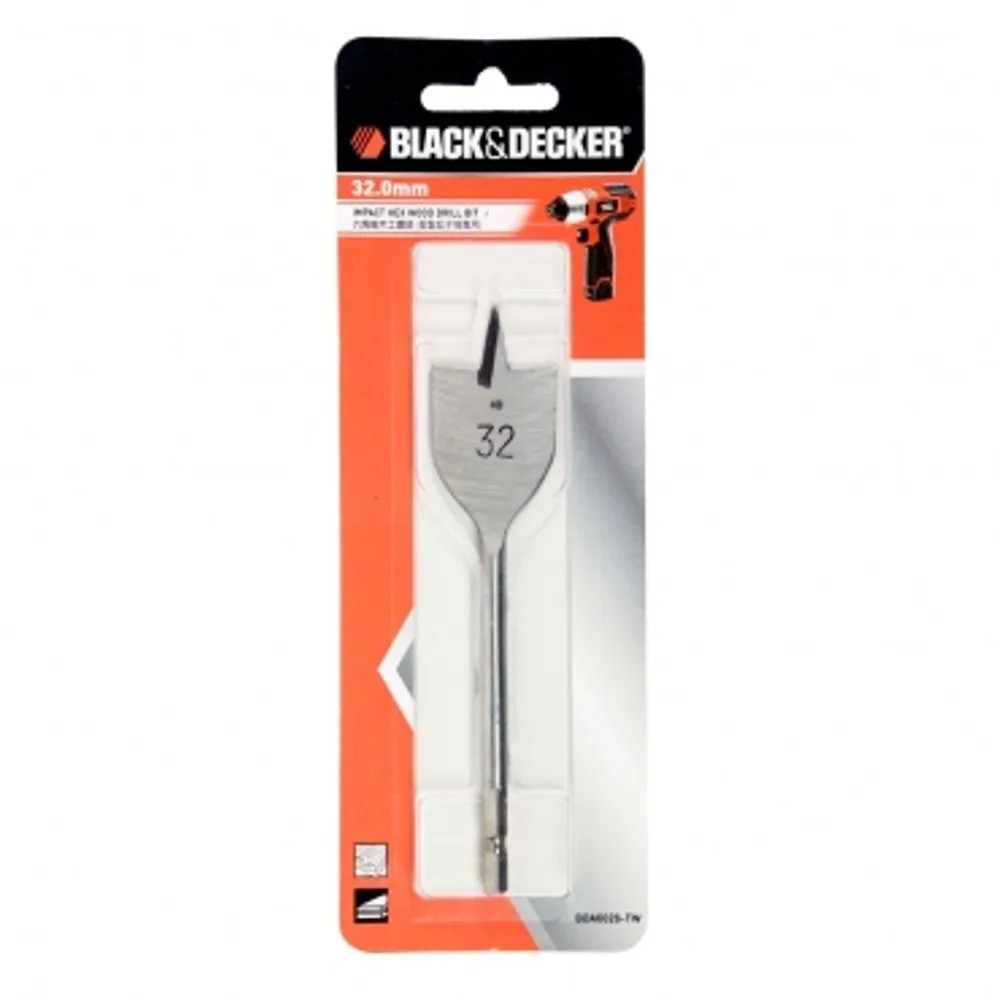 【特力屋】BLACK+DECKER 六角軸木工鑽頭32.0mm衝擊起子機專用