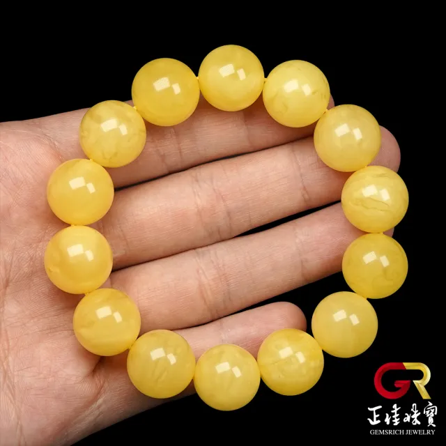 【正佳珠寶】蜜蠟琥珀白金滿蜜15.8-16.3mm手珠