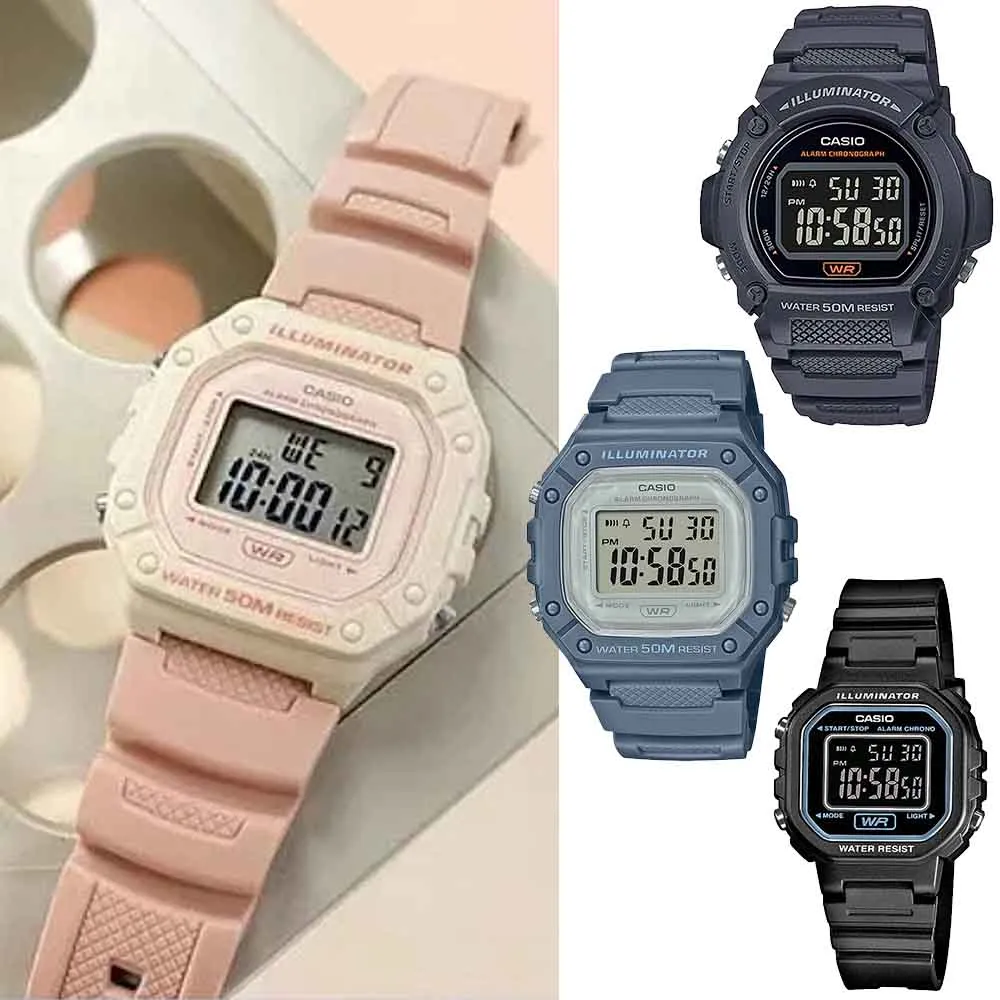 【CASIO 卡西歐】G-SHOCK 運動風格多功能電子錶-23款可選  父親節 送禮(W-219H/W-218H/W-217H系列)