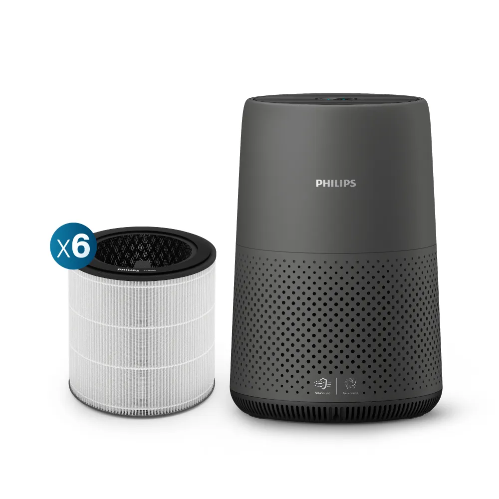 【Philips 飛利浦】零元入手AC0850★六年份濾網組★奈米級勁護濾網(FY0293/30)6入組★適用9坪 (AC0850)