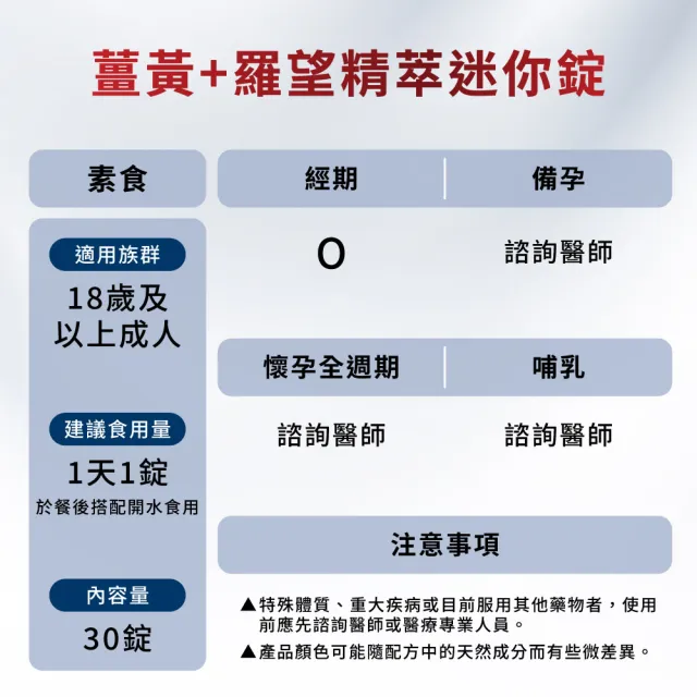 【Move Free 益節】薑黃+羅望精萃迷你錠30錠(薑黃/薑黃素/素食/關鍵/保健)