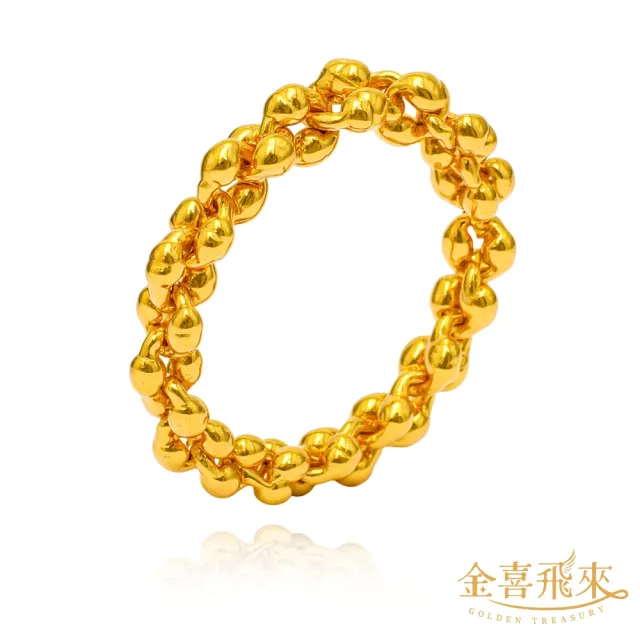 【金喜飛來】黃金戒指桂花實心固定國際圍9號(0.64錢±0.05)