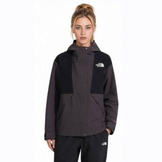 【The North Face】北臉 外套 女 運動連帽外套 防潑水 W REIGN ON 2.0 JACKET 黑灰 NF0A8J6YT6Z