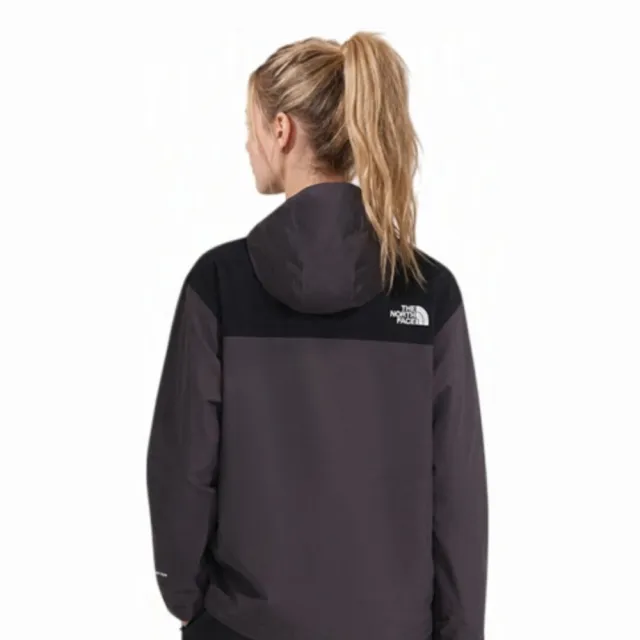 【The North Face】北臉 外套 女 運動連帽外套 防潑水 W REIGN ON 2.0 JACKET 黑灰 NF0A8J6YT6Z